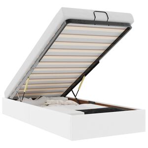 vidaXL Ottomaanien s&auml;ngyn runko ilman patjaa valkoinen yksitt&auml;inen