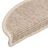 vidaXL Porrasmatot 15 kpl 56x17x3 cm vaaleanbeige puolipy&ouml;re&auml;