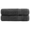 vidaXL Premium Pyyhkeet SOLUND 2 kpl antras. 100x150 cm 600 gsm
