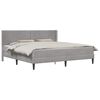 vidaXL S&auml;ngynrunko patjalla Vaaleanharmaa 6FT Super King Size Sametti