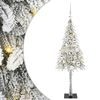 vidaXL Joulukuusi 150 LED-valoilla Valkoinen 120 cm PE ja Ter&auml;s