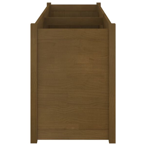 vidaXL Puutarhan kukkalaatikko hunajanruskea 150x50x70 cm täysi mänty