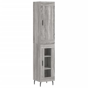vidaXL Kaappi harmaa Sonoma 34,5x34x180 cm tekninen puu