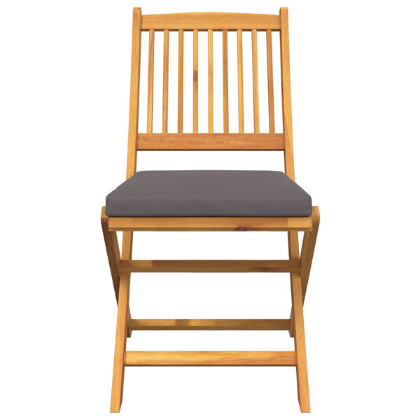 vidaXL Kangasläppätuoli 2 pcs Harmaa 49 x 57.5 x 92cm Täysi Akaasiapuu