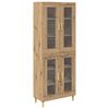 vidaXL Korkea kaappi Artisan tammi 69,5 x 34 x 180 cm Tekninen puu