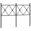vidaXL Metallinen vaihtop&auml;&auml;ty musta 120 cm