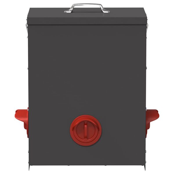 vidaXL Kanan ruokinta-allas Musta 32,5 x 20,5 x 43 cm