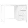 vidaXL Teollinen ty&ouml;p&ouml;yt&auml; laatikoilla valkoinen 105x52x75 cm ter&auml;s