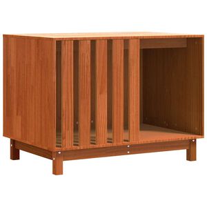 vidaXL Koirankoppi Vaha ruskea 90 x 60 x 67 cm Massiivinen m&auml;nty