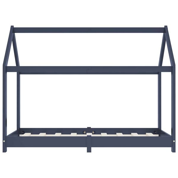 vidaXL Lasten s&auml;ngynrunko harmaa t&auml;ysi m&auml;nty 70x140 cm