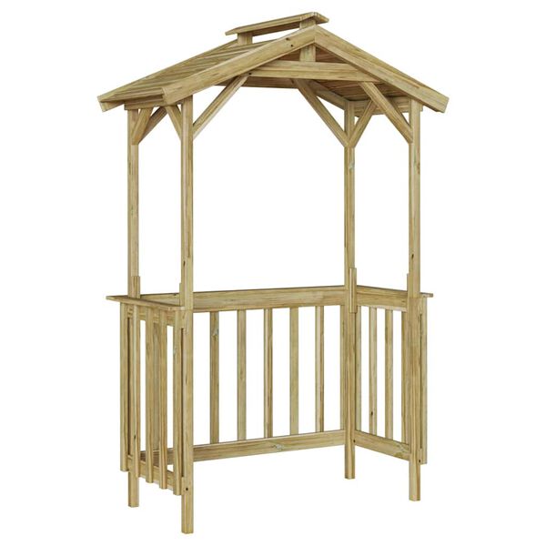 vidaXL Grillikatos Ruskea 133.5 x 63 x 200 cm Impregnoitu mänty