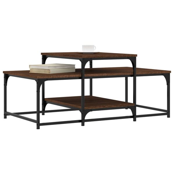 vidaXL Sohvap&ouml;yt&auml; ruskea tammi 102x60x45 cm tekninen puu