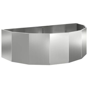 vidaXL Kukkalaatikko Hopea 120 x 60 x 35 cm Galvanoitu ter&auml;s