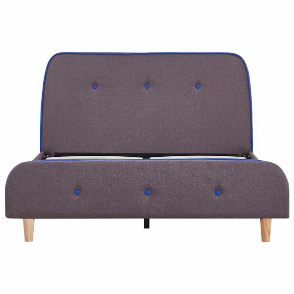 vidaXL Sängynrunko ilman patjaa Taupe Kangas 120x190 cm