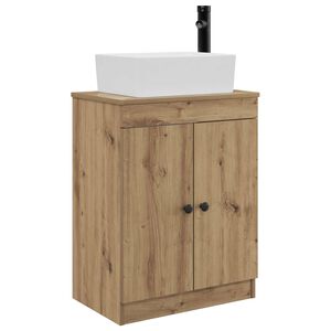 vidaXL Kylpyhuoneen allas Artisaanitammi 54 x 35 x 83 cm Tekninen puu