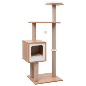 vidaXL Kissan kiipeilypuu sisal-raapimismatolla 123 cm