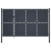 vidaXL Puutarhan portti ter&auml;s 350x150 cm antrasiitti