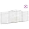 vidaXL Kaarevat kivikorit 2 kpl 400x30x140/160 cm galvanoitu rauta
