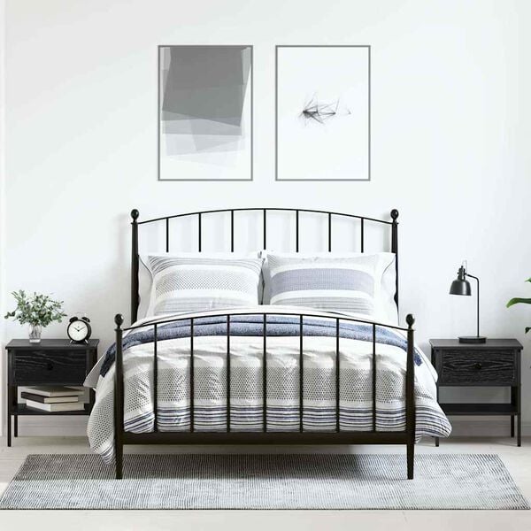 vidaXL Y&ouml;p&ouml;yt&auml; laatikon kanssa 2 pcs Musta tammi 40 x 42 x 45 cm