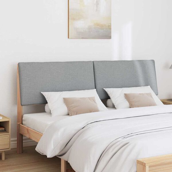 vidaXL Verhoiltu s&auml;ngynp&auml;&auml;ty Vaaleanharmaa 180 cm Massiivinen m&auml;nty