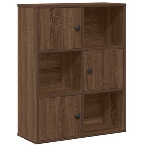 vidaXL Kirjahylly ruskea tammi 60x24x76,5 cm tekninen puu