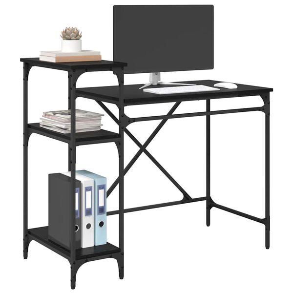 vidaXL P&ouml;yt&auml; Musta tammi. 105 x 50 x 90 cm Tekninen puu