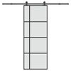 vidaXL Liukuovi asennustarvikkeilla 76x205 cm ESG lasi ja alumiini