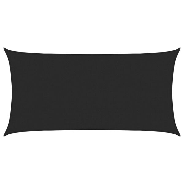 vidaXL Aurinkopurje 160 g/m&sup2; musta 2,5x5 m HDPE