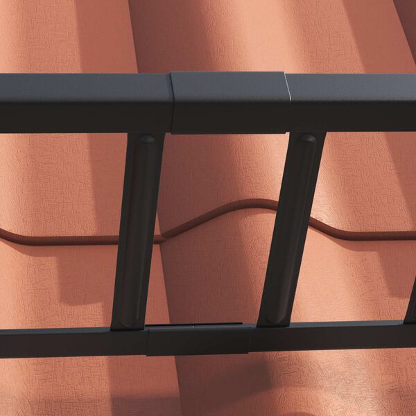 vidaXL Katto lumivahti Musta 300 x 2,5 x 20 cm Ter&auml;s