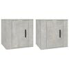 vidaXL Sein&auml;kiinnitett&auml;v&auml;t TV-tasot 2 kpl betoninharmaa 40x34,5x40 cm