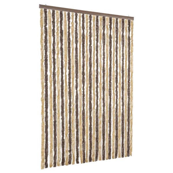 vidaXL Hy&ouml;nteisverho tummanruskea ja beige 118x220 cm chenille