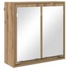 vidaXL Kylpyhuoneen Peilikaappi Artisan tammi 60 x 20 x 60 cm