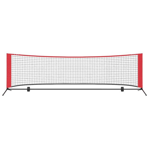 vidaXL Tennisverkko Musta ja punainen 301 x 90.5 x 87 cm Polyesteri