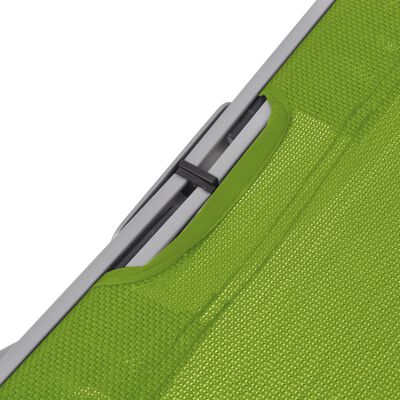 vidaXL Kokoontaitettavat aurinkotuolit 2 kpl vihreä Textilene