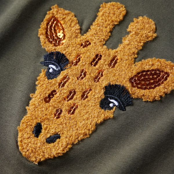 Lasten pitk&auml;hihainen T-paita khaki 92