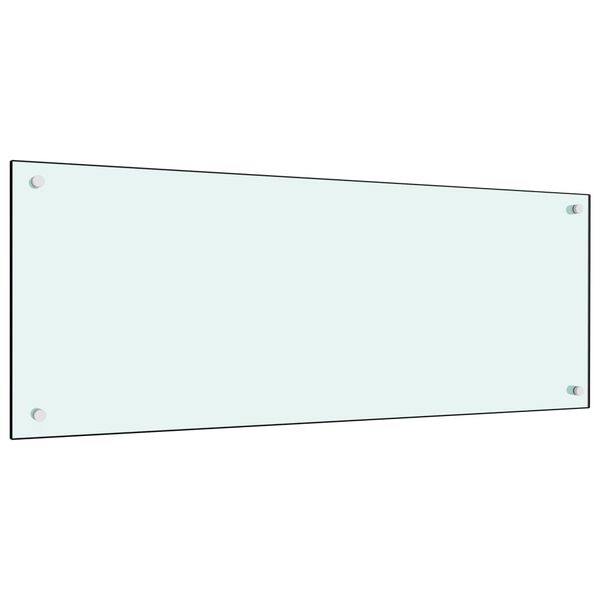 vidaXL Keitti&ouml;n roiskesuoja valkoinen 100x40 cm karkaistu lasi