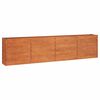 vidaXL Korotettu kukkalaatikko ruoste 320x40x77 cm Corten ter&auml;s