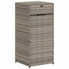 vidaXL Puutarhan s&auml;ilytyskaappi harmaa 55x55x111 cm polyrottinki
