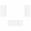 vidaXL 4-osainen LED TV-kaappisarja valkoinen tekninen puu