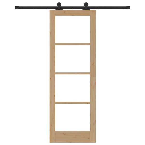 vidaXL Liukuovi ORKDAL Luonnollinen ja musta 73,5 x 211 cm