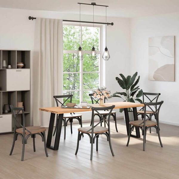 vidaXL Konsolip&ouml;yd&auml;n jalat U-muotoiset 2 kpl musta 28x(72-73) cm ter&auml;s