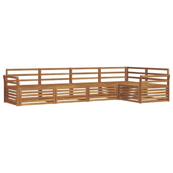 vidaXL Ulkosohvakokoelma 5 pcs Luonnollinen Tihe&auml; akasiapuu