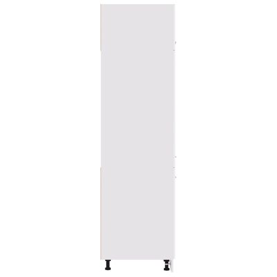 vidaXL Kaappi jääkaapille korkeak. valkoinen 60x57x207 cm tekninen puu