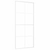 vidaXL Liukuovi ESG-huurrelasi ja alumiini 90x205 cm valkoinen