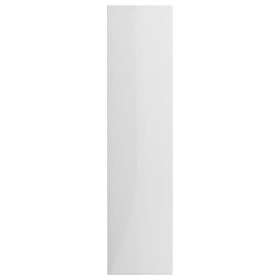 vidaXL Kirjahylly korkeakiilto valkoinen 50x25x106 cm lastulevy