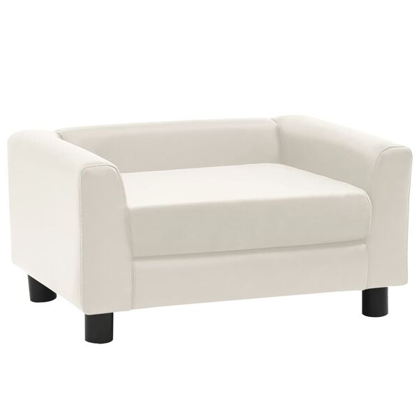 vidaXL Koiran sohva kerma 60x43x30 cm plyysi ja keinonahka