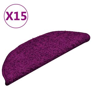 vidaXL Portaiden matot 15 kpl 56x17x3 cm vaaleanpunainen puolipy&ouml;re&auml;