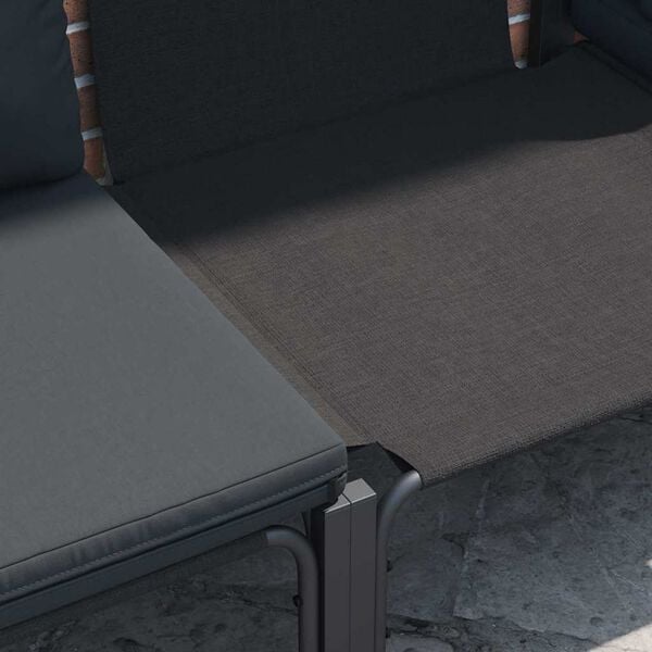 vidaXL Puutarhasohva Setti Antrasiitti Teräs
