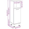 vidaXL Kylpyhuonekaappi Musta tammi. 30 x 30 x 95 cm Tekninen puu