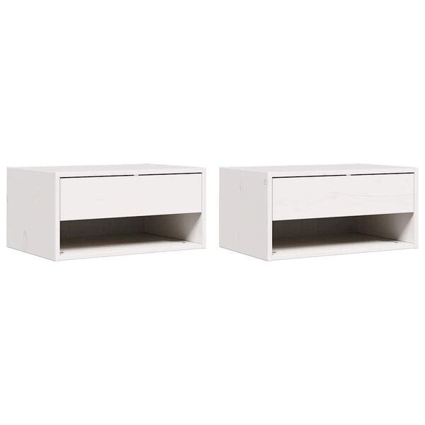 vidaXL Y&ouml;p&ouml;yt&auml; 2 pcs Valkoinen 50 x 32,5 x 24 cm T&auml;ysi m&auml;nty